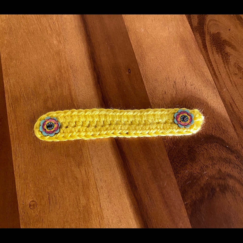 Crochet Ear Savers Extenders Yellow Acrylic